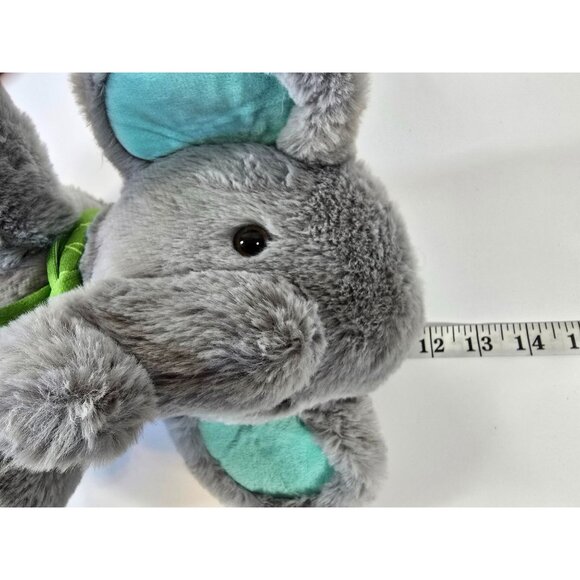 Animal Adventure 11" 2021 Gray Elephant with Green Scarf Stuffed Plush - Picture 5 of 5